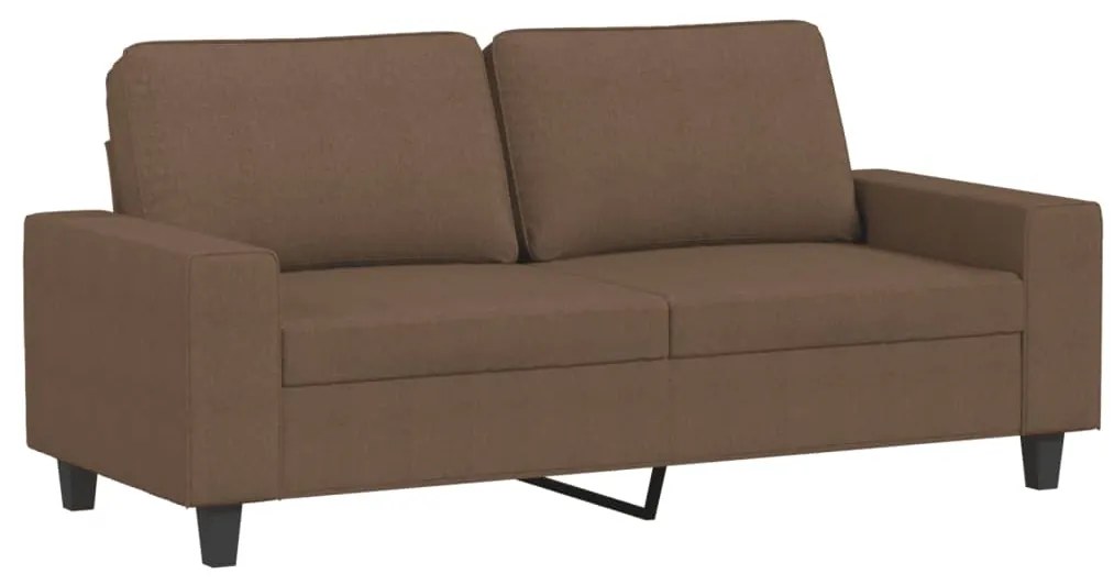 vidaXL Σετ Σαλονιού 3 Τεμαχίων Καφέ από Ύφασμα Μικροϊνών