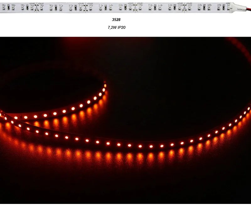 Adeleq Ταινία Led 5 Μέτρα 24Vdc 7.2W Και 90Led Ανά Μέτρο Ip20 Κόκκινο 30-342411002
