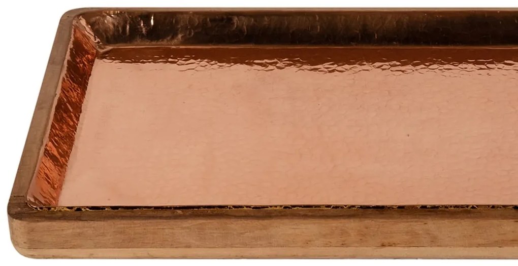 Decorative platter/Tray S Line  45cm με σφυρήλατο χαλκό εσωτερικά SS129-K9