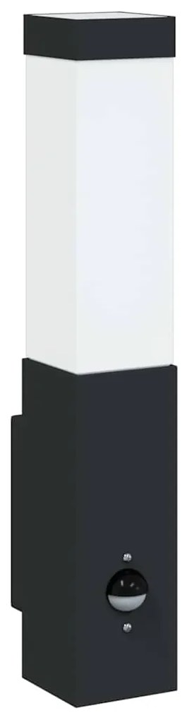 vidaXL Εξωτερικά Φωτιστικά Τοίχου 2 pcs Μαύρο 10.5 x 6 x 35 εκ.