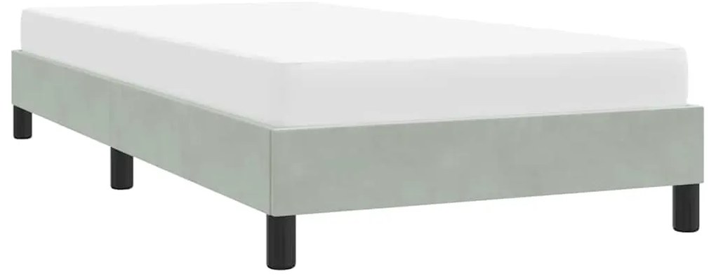 vidaXL Σκελετός Κρεβατιού Χωρίς Στρώμα Αν. Γκρι 100x220 εκ. Βελούδινο