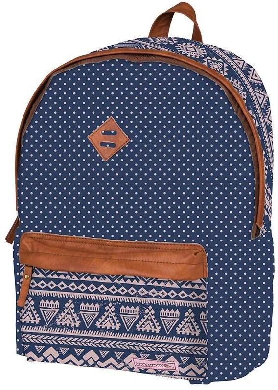 Marshmallow τσάντα πλάτης μπλε πουά με 2 θήκες 41x32x14εκ.  τμχ.