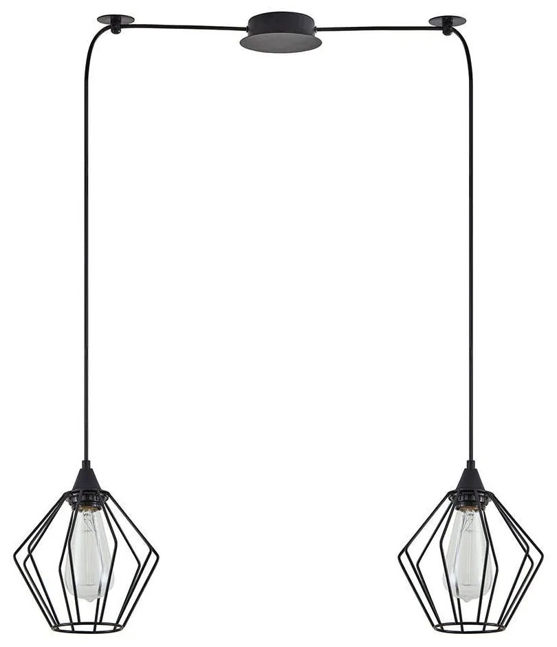 Φωτιστικό Οροφής Adept 77-8749 55x25x300cm 2xE27 60W Black Homelighting