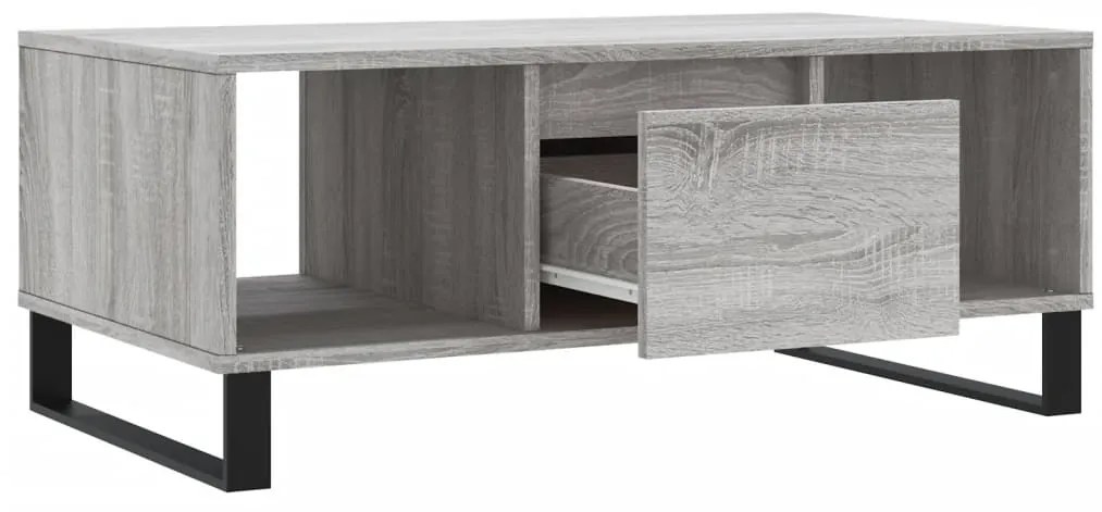 vidaXL Τραπεζάκι Σαλονιού Γκρι Sonoma 90x50x36,5εκ. Επεξεργασμένο Ξύλο