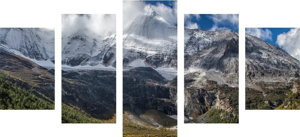 Εικόνα 5 μερών μαγευτικό ορεινό τοπίο - 100x50