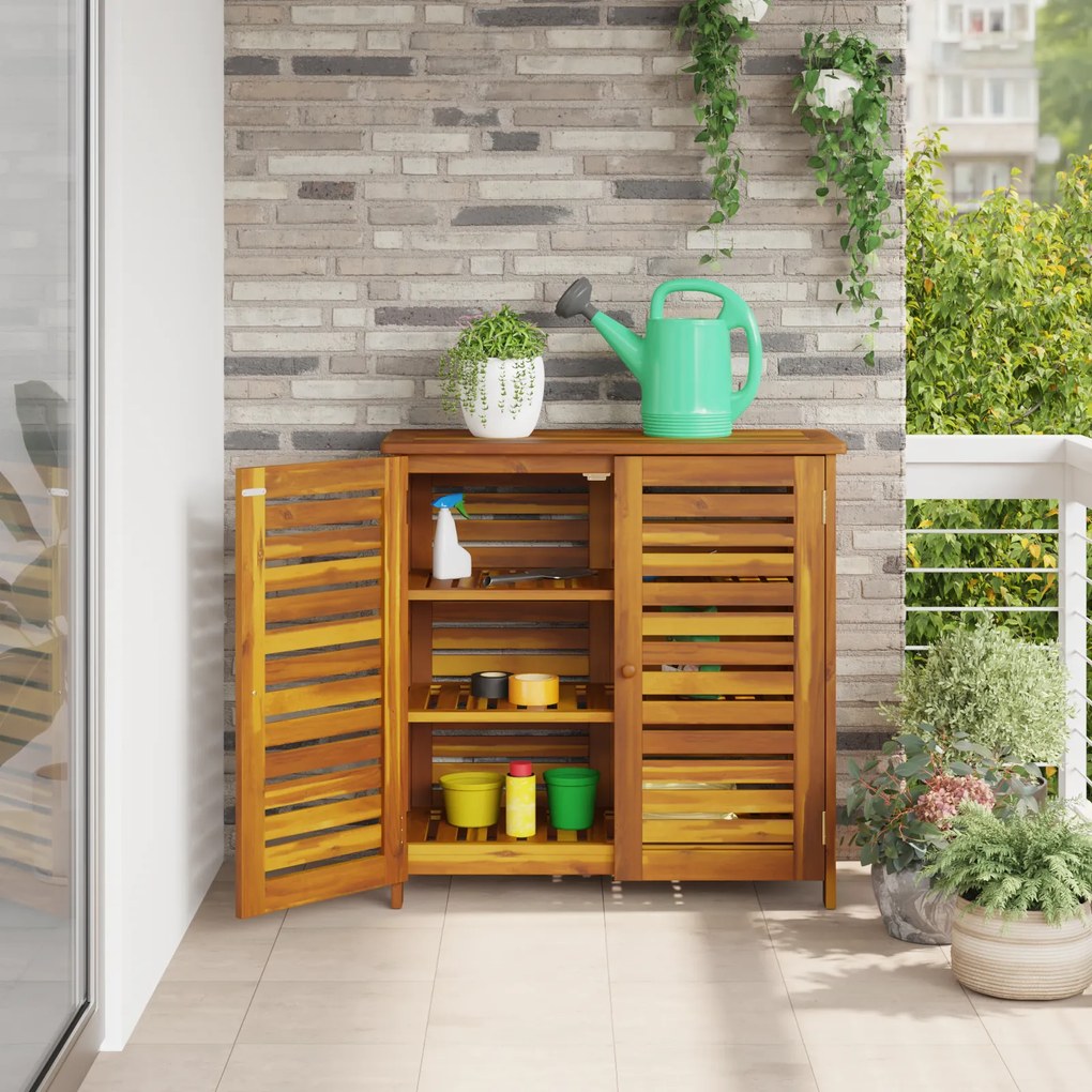 vidaXL Ντουλάπι Κήπου Καστανό 78 x 36.5 x 78cm Καμπούντα ξύλο ακακίας