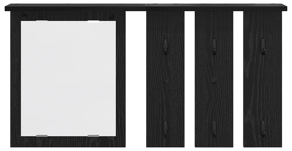 vidaXL Τοίχου Κρεμάστρα Μαύρη δρυς 85 x 10 x 45 εκ. Επεξεργασμένο ξύλο