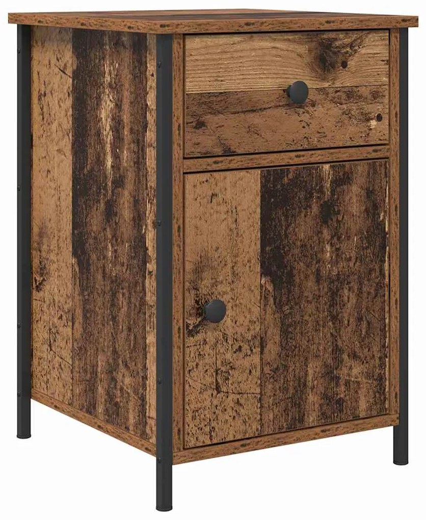 vidaXL Κομοδίνο 2 pcs Παλαιό ξύλο 40 x 42 x 60 εκ. Επεξεργασμένο ξύλο