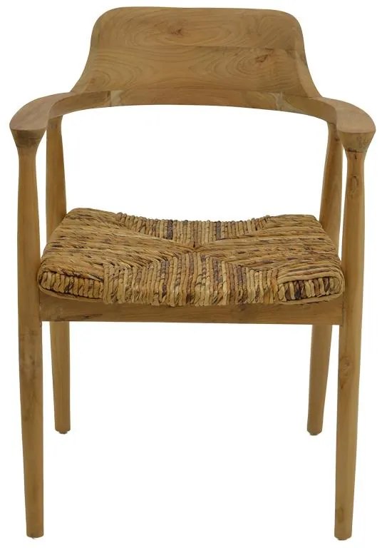 Καρέκλα - Πολυθρόνα Denverone φυσικό teak ξύλο-banana σχοινί 57x54x79εκ 57x54x79 εκ.