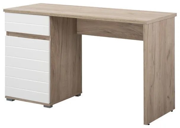 Γραφείο Elan Γκρί Δρύς - Λευκή Λάκα 130x50x75,5 εκ. 130x50x75.5 εκ.