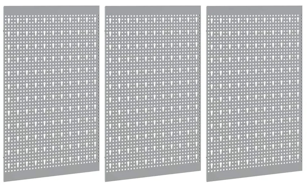 vidaXL Αποθηκευτική Παγκάκια 3 pcs Γκρι 150 x 1 x 80 εκ
