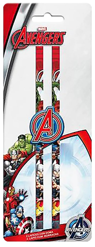 Μολύβια με γόμα σετ=2 τεμ avengers  Avengers 60-838