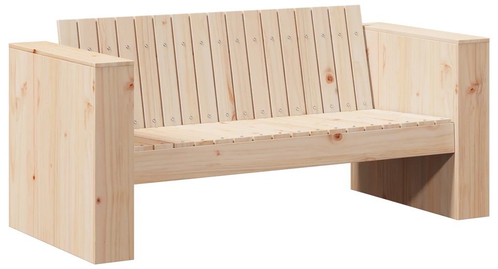vidaXL Διθέσιος Καναπές Κήπου 134x60x62 εκ. Μασίφ Ξύλο Πεύκου
