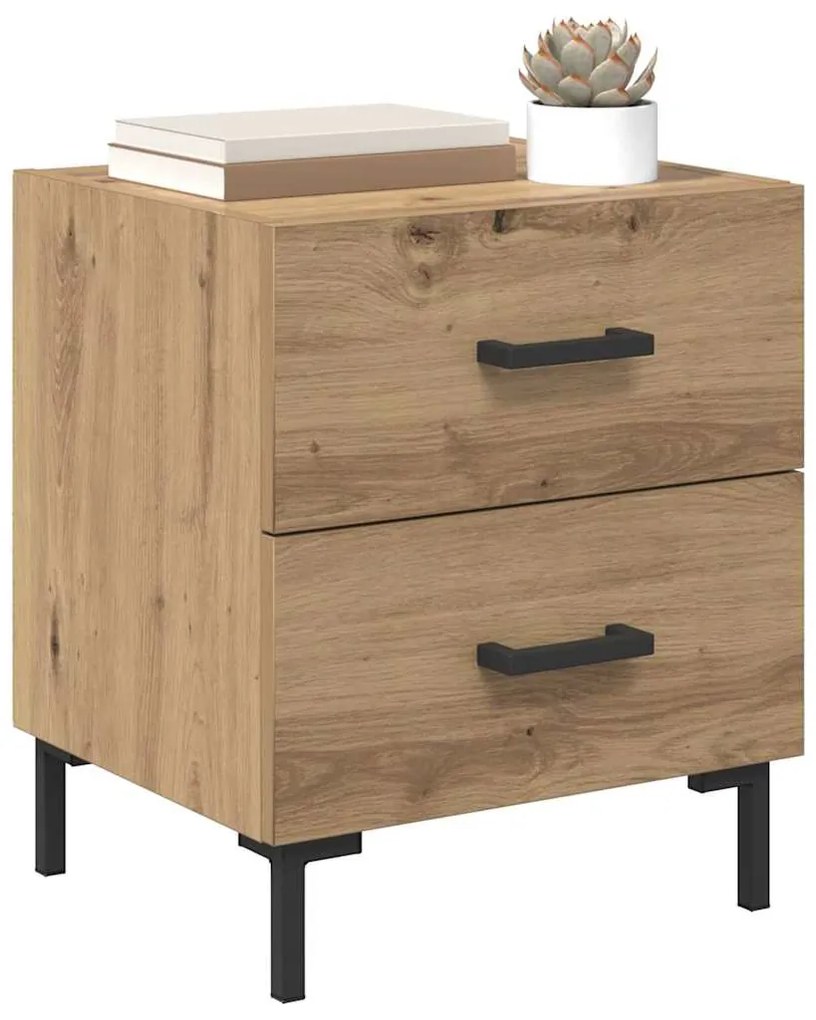 vidaXL Κομοδίνο 2 pcs Artisan Oak 40 x 35 x 47,5 εκ Επεξεργασμένο ξύλο