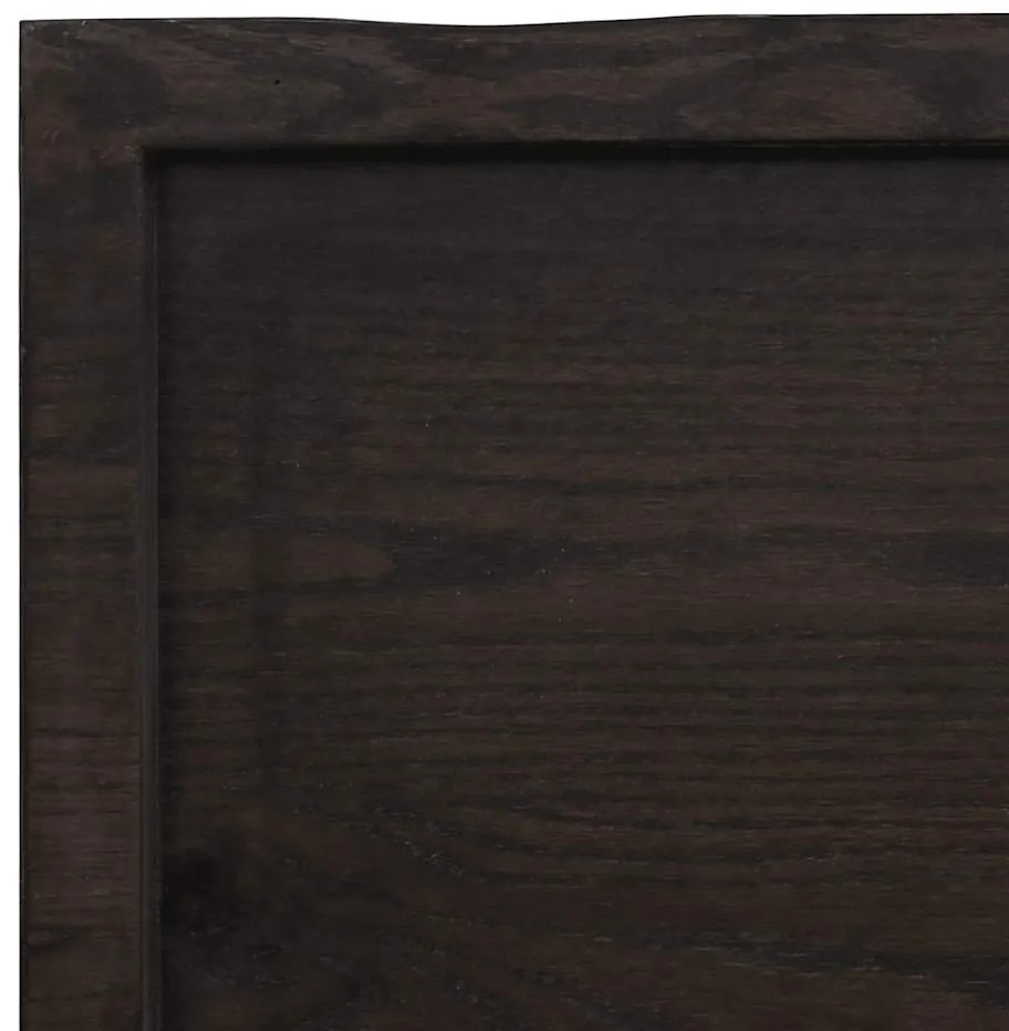 vidaXL Ράφι Τοίχου Σκούρο Καφέ 120x30x(2-4) εκ. Επεξ. Μασίφ Ξύλο Δρυός