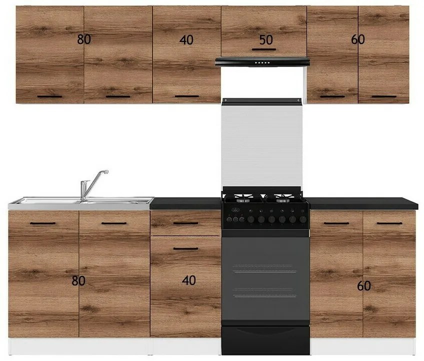Σετ κουζίνας Econ plus 120, 230x60cm, 110 kg, Πάγκος, Πλαστικοποιημένη μοριοσανίδα | Epipla1.gr