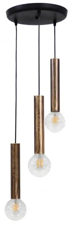 Φωτιστικό Οροφής S-42Pendel 3/L Bronze 34-0197 Heronia Metal, Plastic