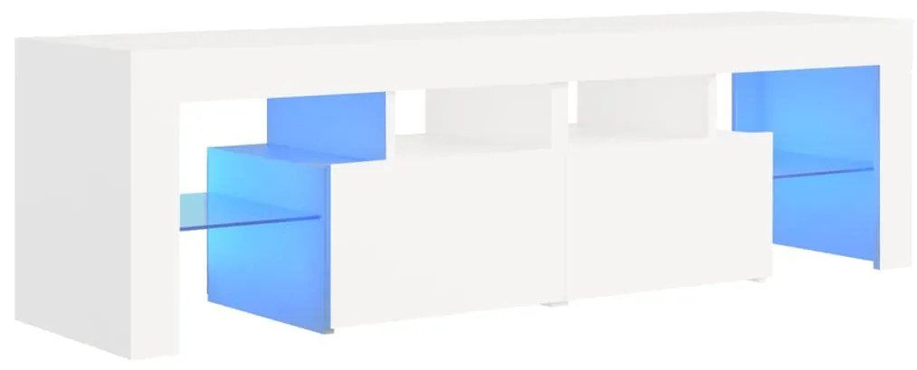 vidaXL Έπιπλο Τηλεόρασης με LED Λευκό 140 x 36,5 x 40 εκ.