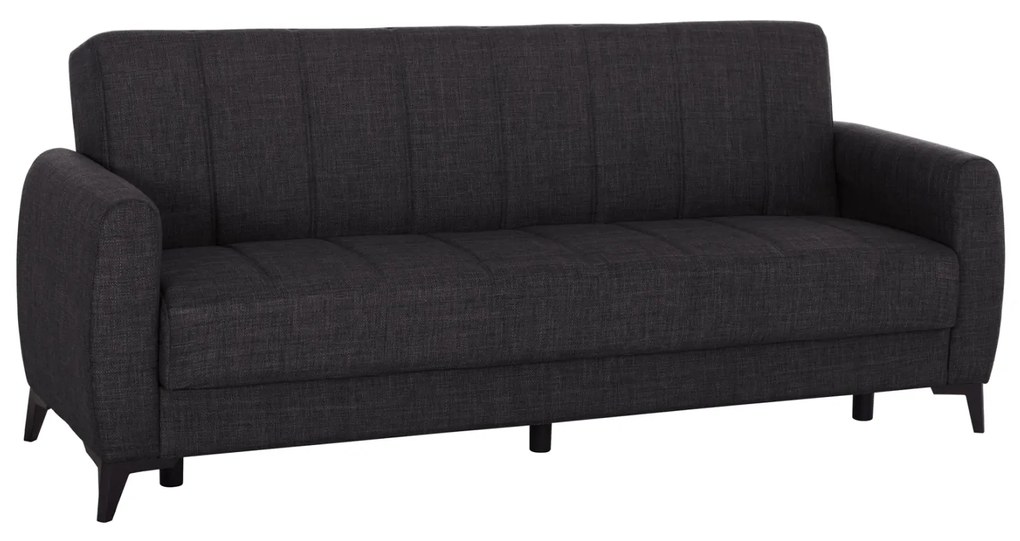 ΚΑΝΑΠΕΣ ΚΡΕΒΑΤΙ ΜΕ ΑΠΟΘ.ΧΩΡΟ TΡΙΘΕΣΙΟΣ NIKKO HM3292.01 ΓΚΡΙ ΥΦΑΣΜΑ 209x76x83Υεκ.