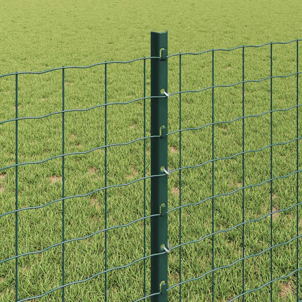 vidaXL Πό posts φράχτη 22 pcs Πράσινο 120 cm Ατσάλι