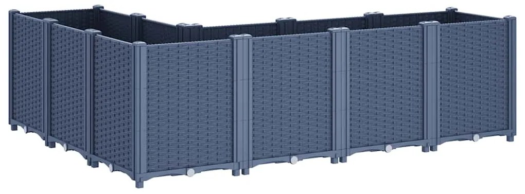 vidaXL Ζαρντινιέρα Κήπου Μπλε Γκρι 160x120x53 εκ. Πολυπροπυλένιο