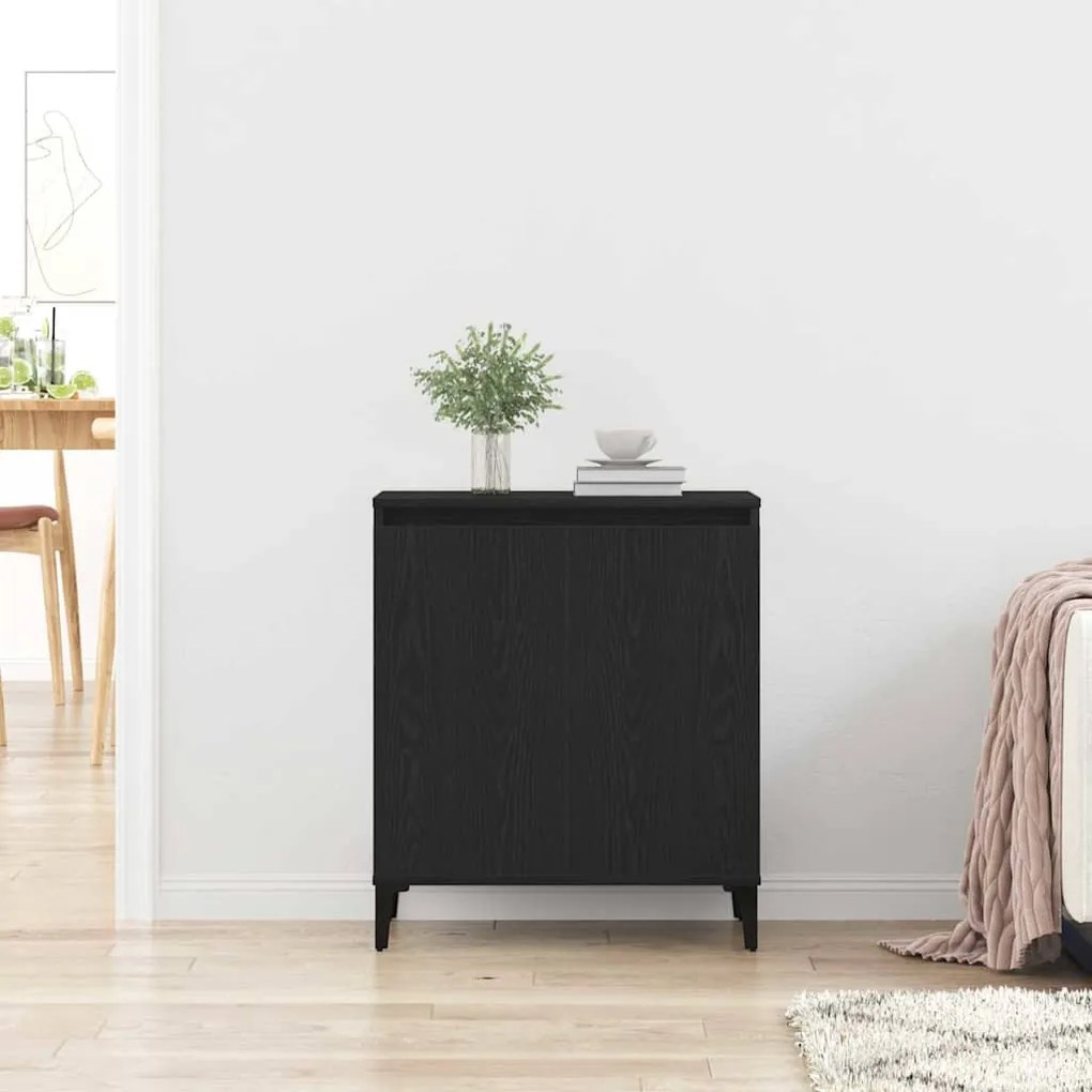 vidaXL Πλαϊνό γραφείο Μαύρο 60 x 35 x 70 cm Επεξεργασμένο ξύλο