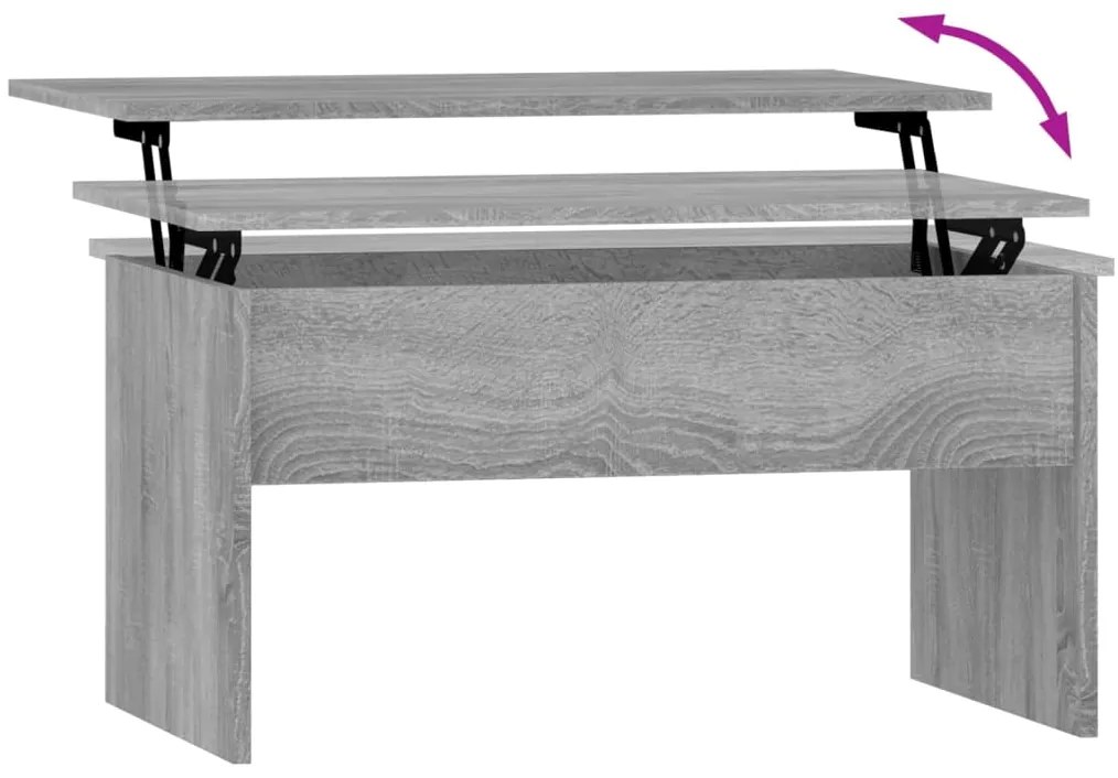vidaXL Τραπεζάκι Σαλονιού Γκρι Sonoma80x50,5x41,5εκ.Επεξεργασμένο Ξύλο