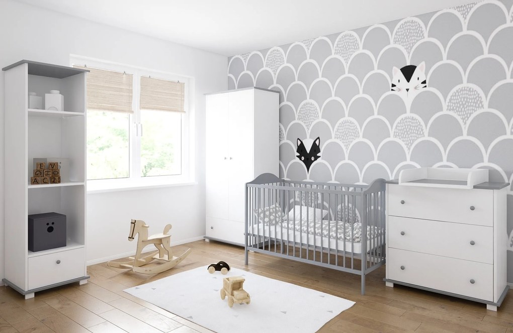 Βρεφικό Κρεβάτι Basic  Grey  60x120cm  BC10092 BabyCute