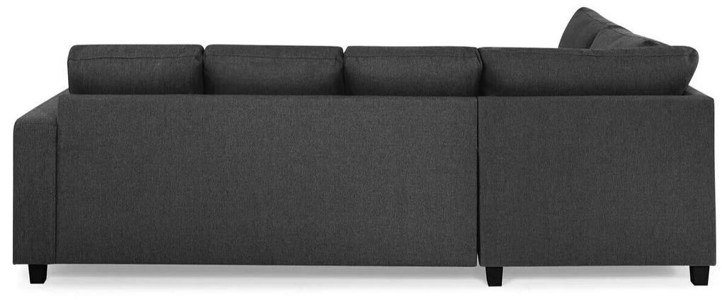 Γωνιακός Καναπές Scandinavian Choice C154, Σκούρο γκρι, Μαύρο, 254x194x82cm, Πόδια: Πλαστική ύλη | Epipla1.gr