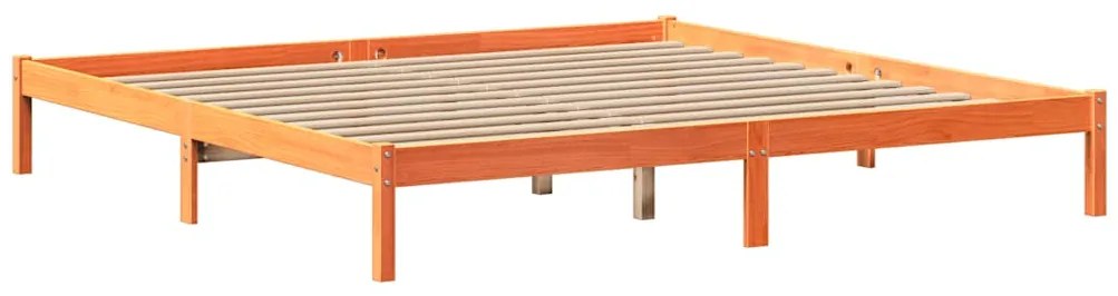 vidaXL Σκελετός Κρεβ. Χωρίς Στρώμα Καφέ Κεριού 200x200 εκ Μασίφ Πεύκο