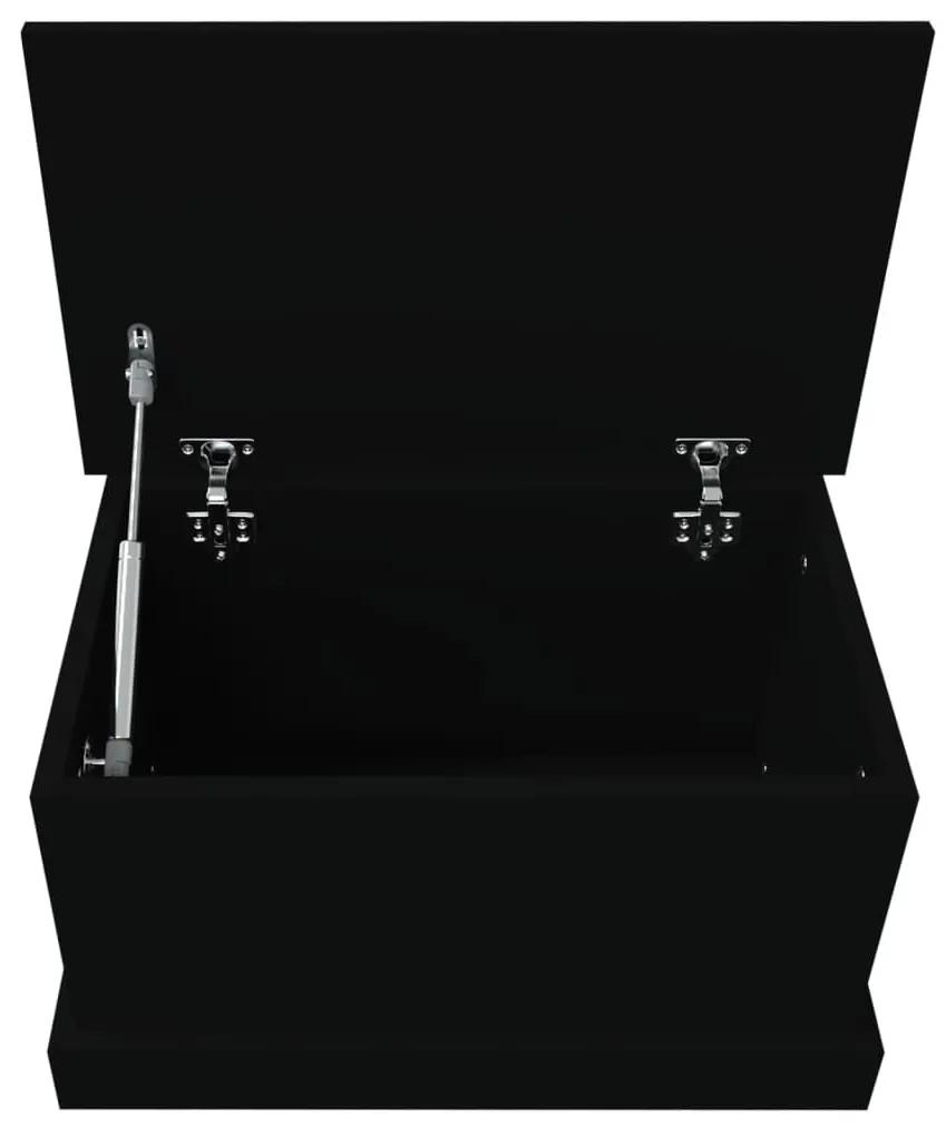 Κουτί Αποθήκευσης Μαύρο 50x30x28 εκ. Επεξεργασμένο Ξύλο - Μαύρο