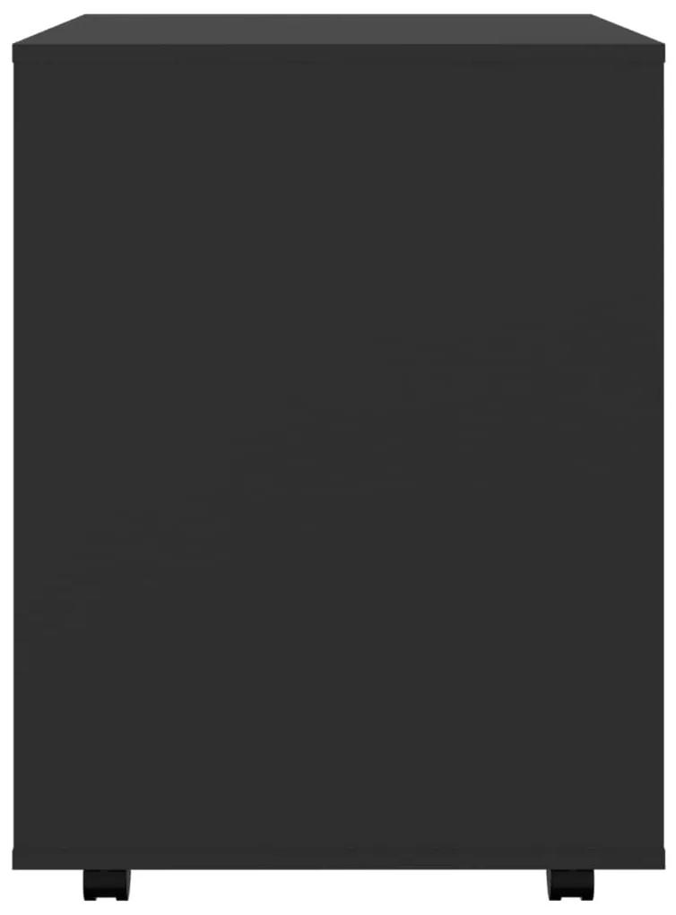 vidaXL Ντουλάπι Τροχήλατο Μαύρο 60 x 53 x 72 εκ. από Μοριοσανίδα