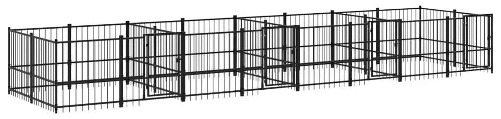 Κλουβί Σκύλου Εξωτερικού Χώρου 15,02 μ² από Ατσάλι - Μαύρο