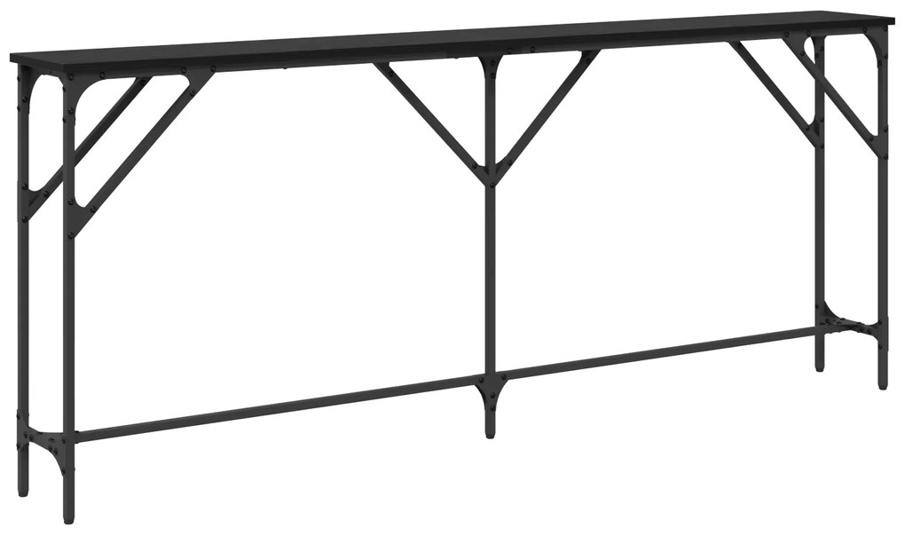 vidaXL Τραπέζι Κονσόλας Μαύρης Δρυός 180x23x75 εκ. Κατασκευασμένο Ξύλο