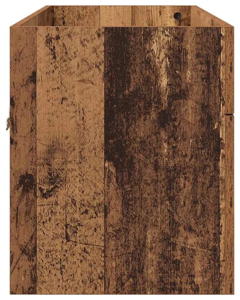 vidaXL Ντουλάπι νιπτήρα με αποθήκευση Παλιό ξύλο Επεξεργασμένο ξύλο