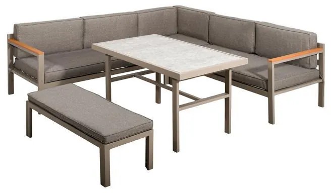 Σετ κήπου γωνιακό Estelle Fylliana Μπέζ 213x213x65 εκ. 213x213x65 εκ.