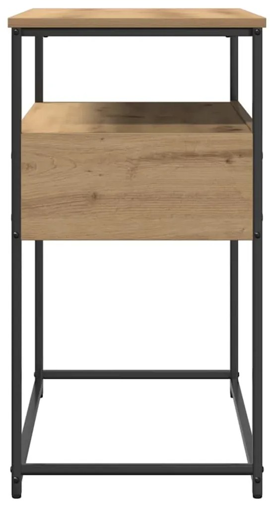 vidaXL Τραπέζι Κονσόλας με συρτάρι artisan δρυς 75 x 40 x 75 cm