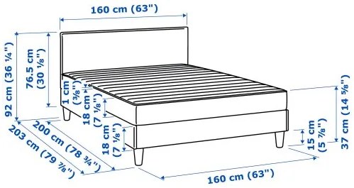 SÄBÖVIK κρεβάτι με στρώμα, 160x200 cm 493.857.51