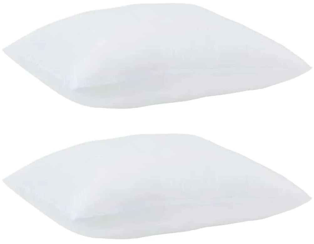 vidaXL Μαξιλάρι με μαξιλάρι 2 pcs Λευκό 61 x 41 x 20 εκ Πολυεστέρας