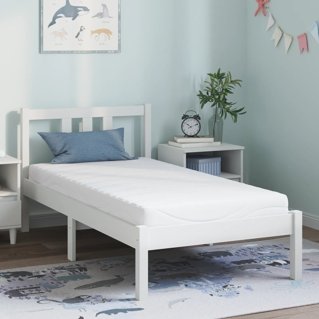 vidaXL Στρώμα Λευκό 80 x 160 cm Pěna