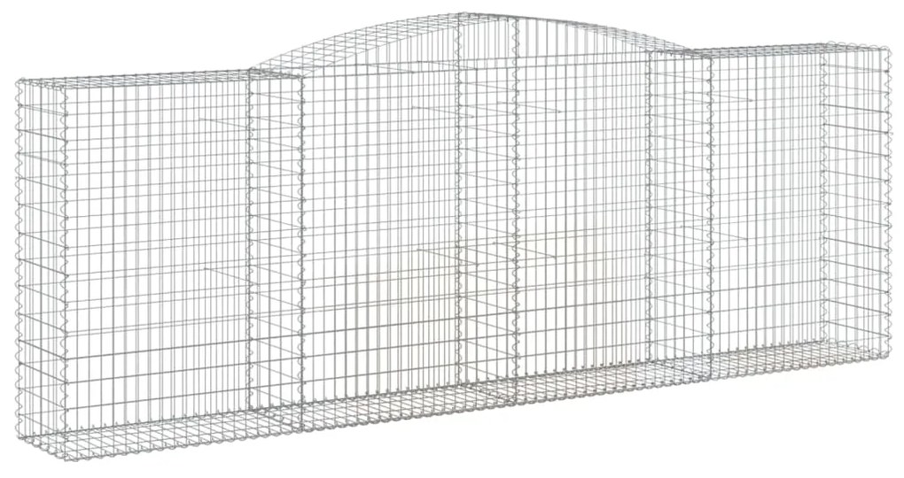 vidaXL Συρματοκιβώτια Τοξωτά 25 τεμ. 400x50x140/160 εκ. Γαλβαν. Ατσάλι