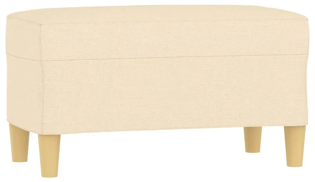 vidaXL Πάγκος Κρεμ 70 x 35 x 41 εκ. Υφασμάτινος