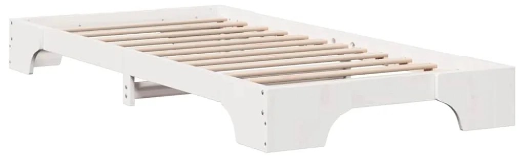 vidaXL Κρεβάτι Λευκό 90x200 εκ. Μασίφ Ξύλο Πεύκου