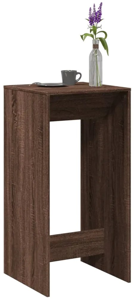 vidaXL Τραπέζι Μπαρ Καφέ Δρυς 51x50x103,5 εκ. Επεξ. Ξύλο