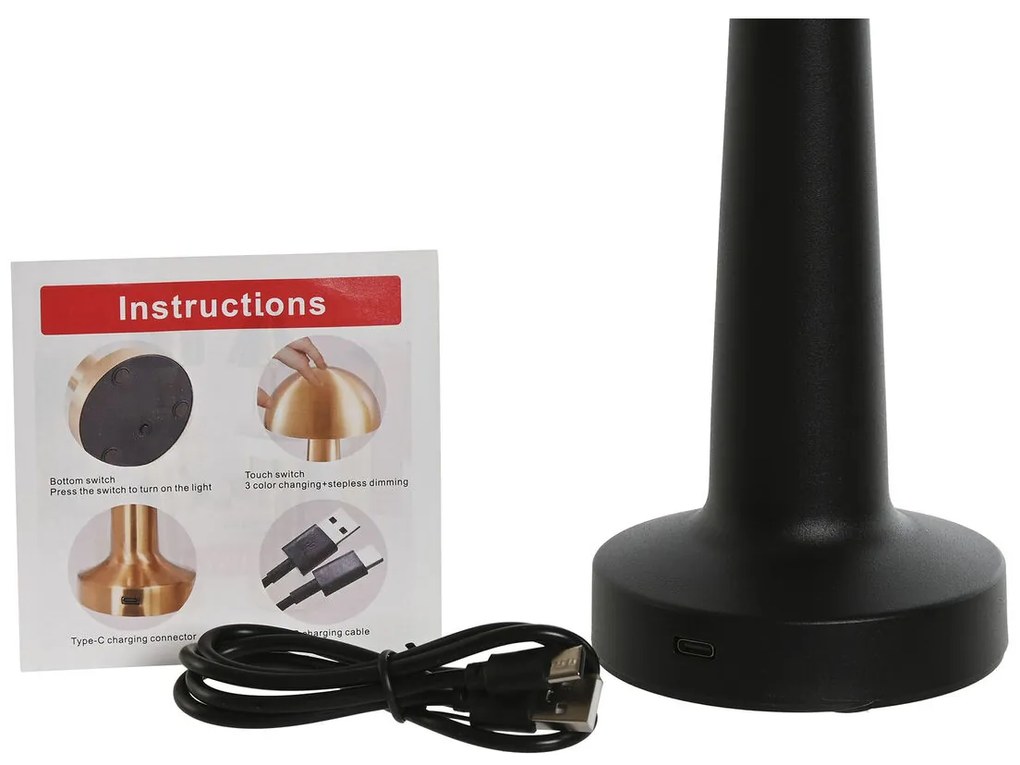 Επιτραπέζιο Φωτιστικό Home ESPRIT Λευκό Μαύρο 9 x 9 x 24 cm (x2)