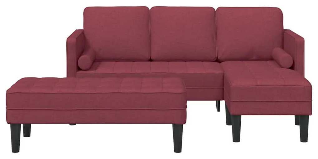 vidaXL Σετ Καναπέ 2 pcs Μπορντό 173 x 131 x 67 εκ ύφασμα
