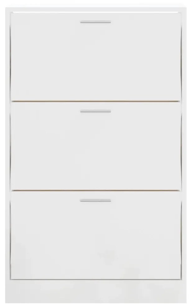 vidaXL Παπουτσοθήκη Γυαλιστερό Λευκό 63x24x103 εκ. Επεξεργασμένο Ξύλο