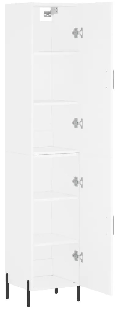 vidaXL Ντουλάπι Λευκό 34,5 x 34 x 180 εκ. από Επεξεργασμένο Ξύλο