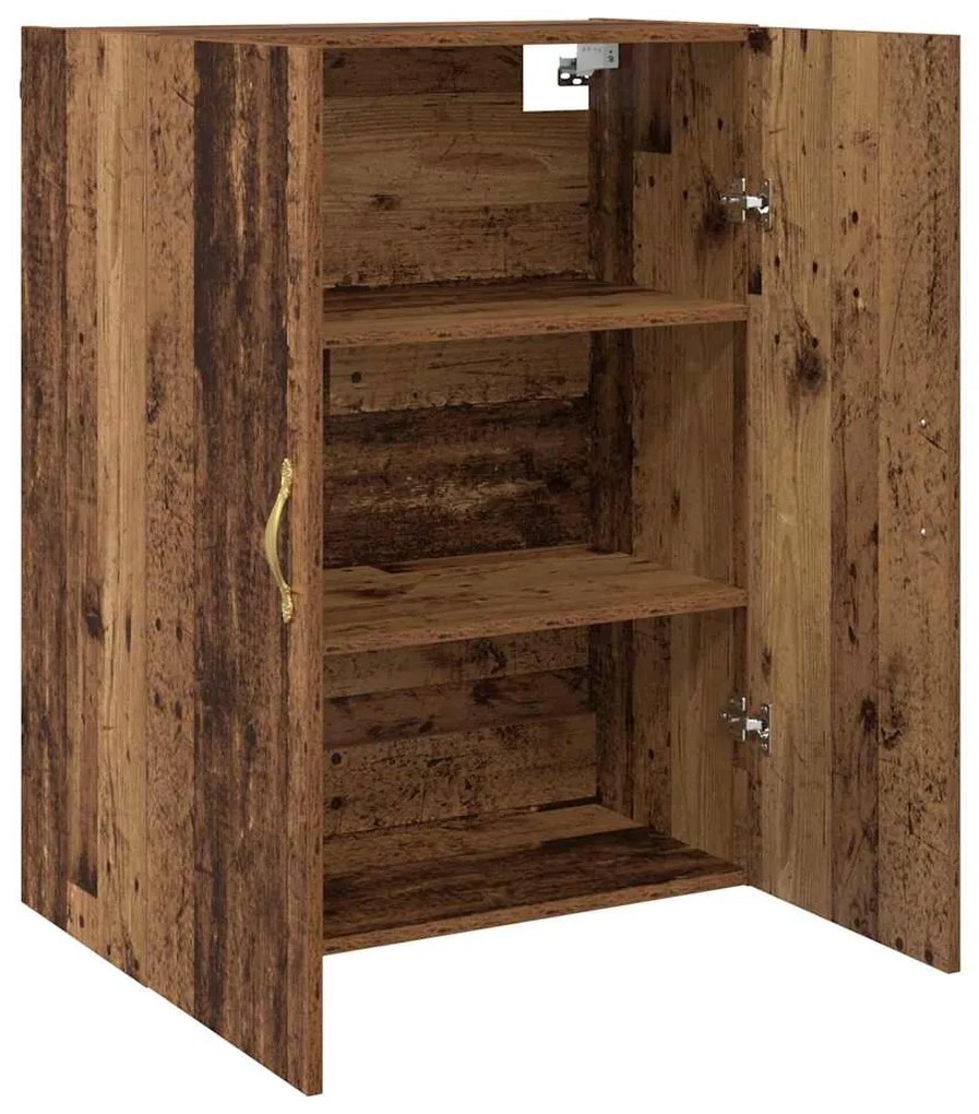 vidaXL Ντουλάπια Τοίχου 2 pcs Παλαιό ξύλο 69.5 x 34 x 90 εκ.