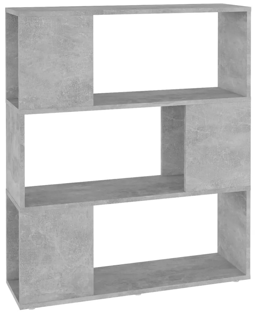 vidaXL Βιβλιοθήκη/Διαχωριστ. Χώρου Γκρι Σκυρ. 80x24x94 εκ. Μοριοσανίδα